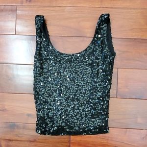 Black sequin blouse